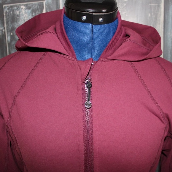 Lululemon Define On The Move Womens Red Merlot full zip hooded Jacket - Picture 2 of 13